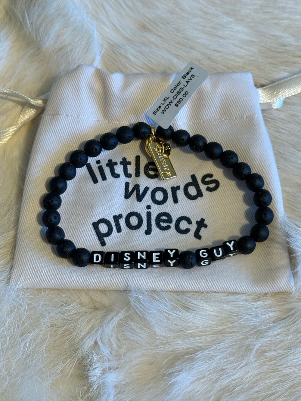 Disney Parks x Little Words Project Disney Guy Matte Beaded Bracelet